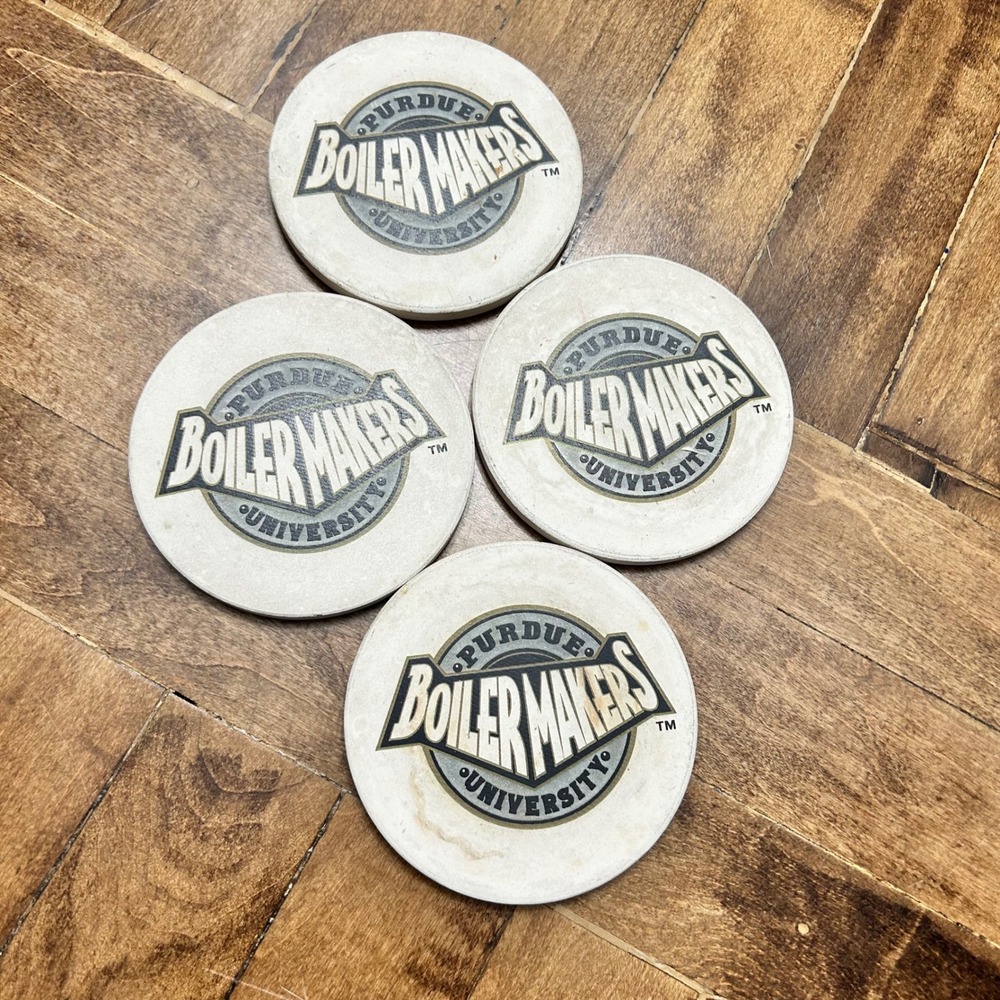 Purdue‎ Boilermakers University Drink Coasters Set of 4 Barware